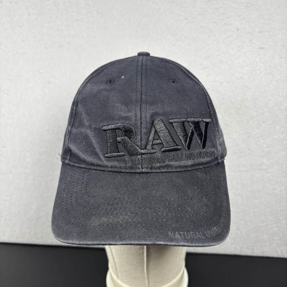 Raw Natural Rolling Papers Snapback Hat Black One Size Embroidered